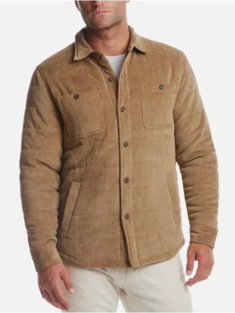 Weatherproof Vintage Mens Corduroy Puffer Jacket Kangaroo Tan XXL F2470586ME‎